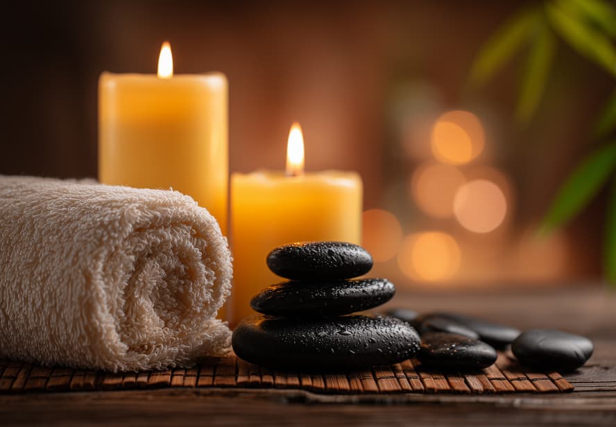 Candles and stones